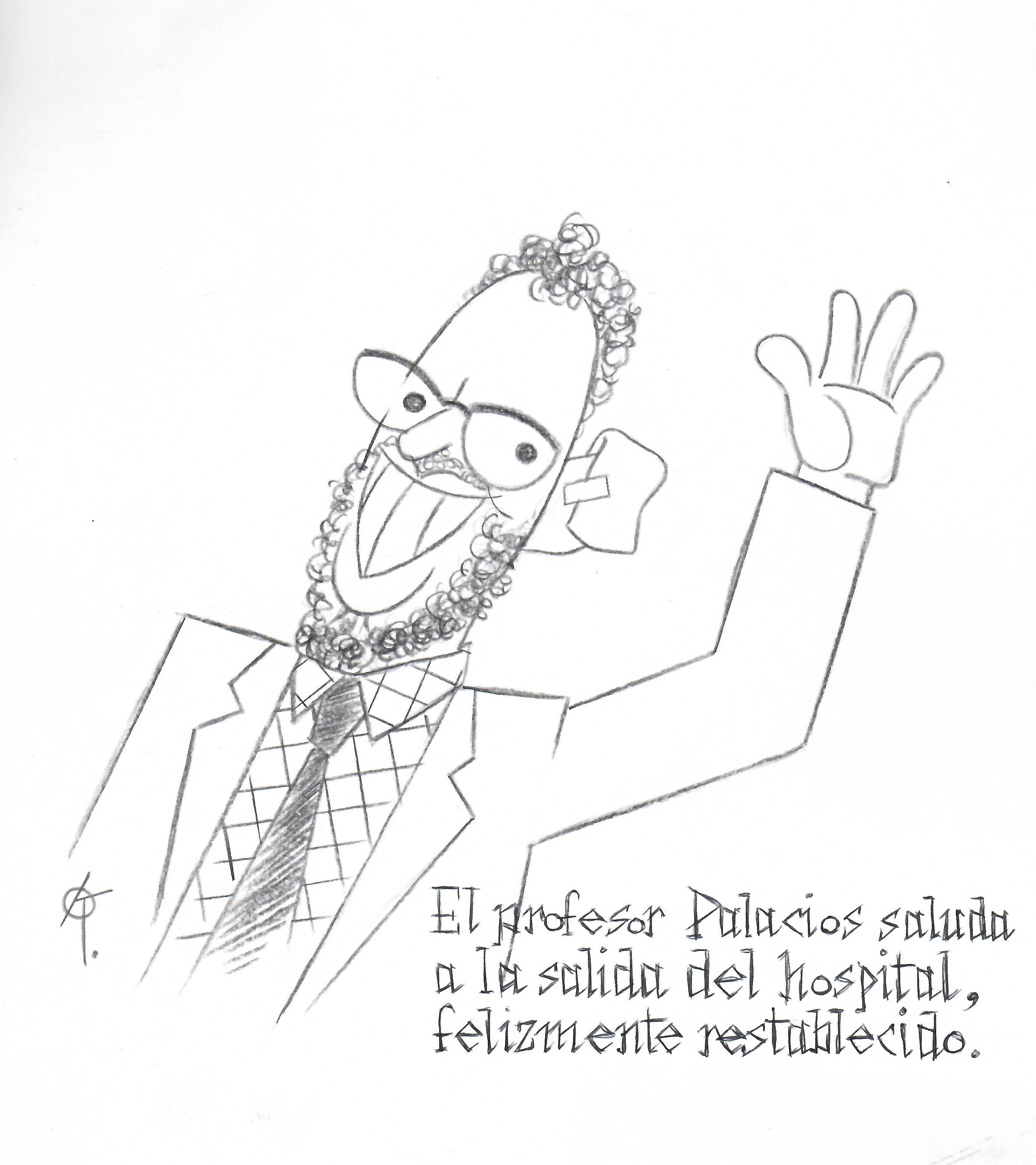 Profesor Palacios caricatura
